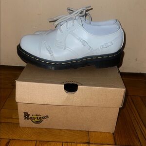 Dr. Martens White Leather Oxfords